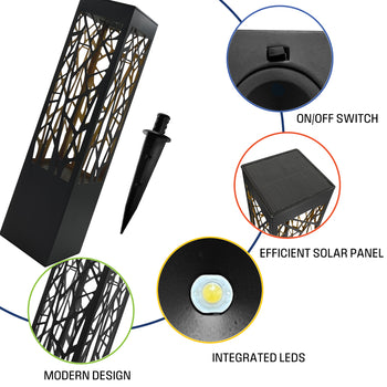 30 Lumen Solar Bollard Path Light, Set of 5