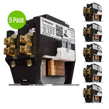 Definite Purpose Contactor 40 Amp 1 Pole 24V Coil, Pack of 5