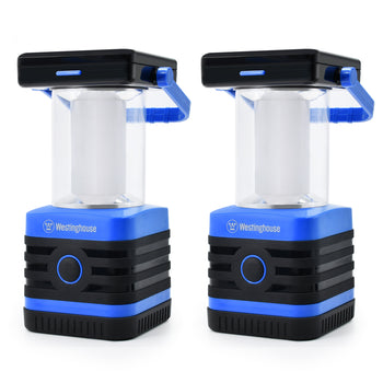 1000 LUMEN Solar Portable Rechargeable Lanterns, Set of 2