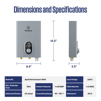 14KW Electric Tankless Water Heater