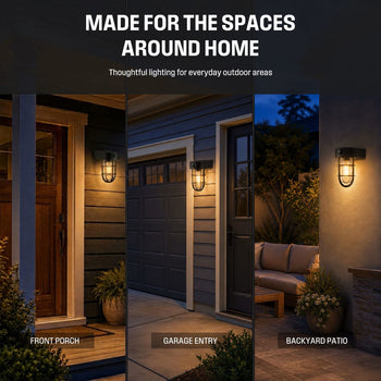500 Lumen Solar Motion-Activated Outdoor Wall Light, 2-Pack