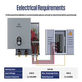 24KW Electric Tankless Water Heater