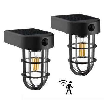 500 Lumen Solar Motion-Activated Outdoor Wall Light, 2-Pack