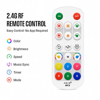 Color-Changing LED Hex Light Kit with Remote Control