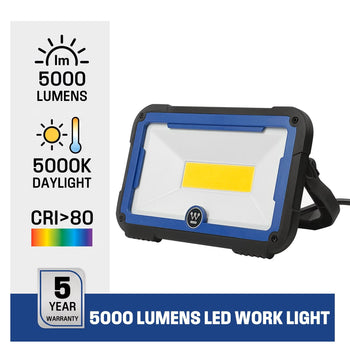 5000-Lumen Corded COB LED Work Light