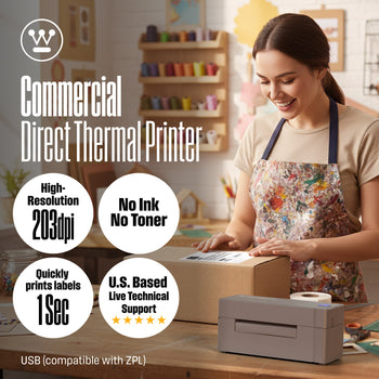 WHTP203v Commercial Shipping Label Printer