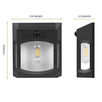 600 Lumen Solar Motion Activated Linkable Wall Light, 2pk