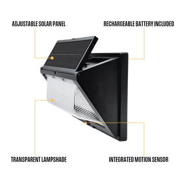 4000 Lumen Solar LED Wall Light with Motion Sensor, 3 CCT