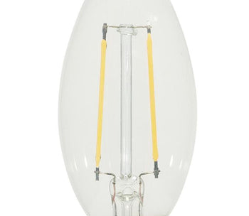 3.3W B11 Filament LED Dimmable Clear 2700K E12 (Candelabra) Base, 120 Volt, Box