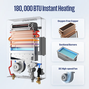 Apolo Performance Tankless Outdoor Natural Gas Water Heater 180,000 BTU