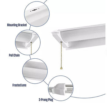 6000 Lumen LED Shop Light with Frosted Lens