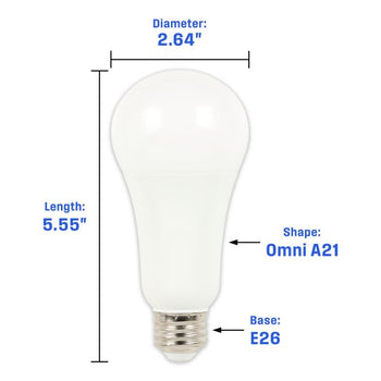 19 Watt (125 Watt Equivalent) Omni A21 LED Light Bulb