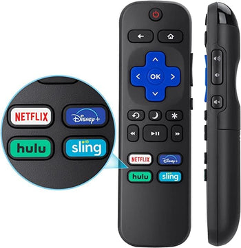 Roku Remote - Hotkeys: Netflix, Disney, Apple, Hulu