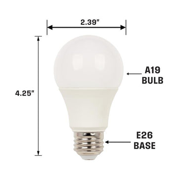14W A19 LED 3000K E26 (Medium) Base, 120 Volt, Box, 2-Pack