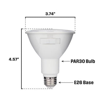 11 Watt (75 Watt Equivalent) PAR30 Flood Dimmable Indoor/Outdoor LED Light Bulb with Color Temperature Selection