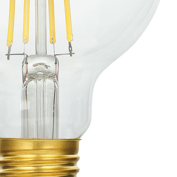 5.5 Watt G25 Flood Dimmable Filament LED Light Bulb 1/2 Gold Medium (E26) Base, 3-Pack