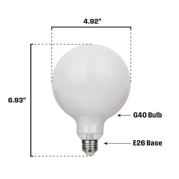 8 Watt (100 Watt Equivalent) G40 Omni Dimmable Filament LED