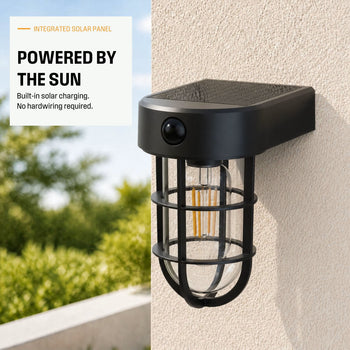 500 Lumen Solar Motion-Activated Outdoor Wall Light, 2-Pack
