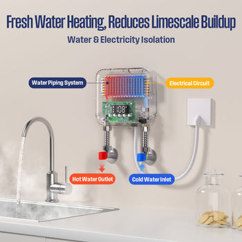 6.5KW Electric Tankless Water Heater, Deep Blue