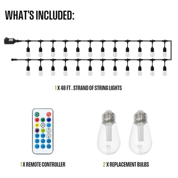 24 Bulb Color Changing String Light 48 Ft