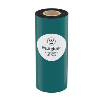 Thermal Transfer Ribbon, Black, 1 Roll, 0.5 Inch Core, 4.33