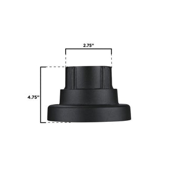 Pedestal Mount for Post-Top Fixture, Textured Black Finish