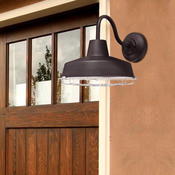 Academy Dimmable LED Wall Fixture, Textured Black Finish