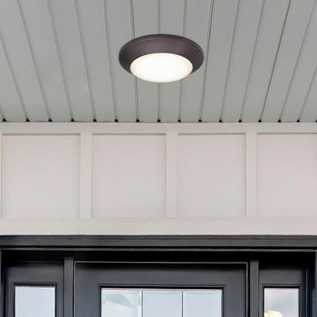 6-Inch Makira 11W Dimmable LED Flush, Black-Bronze Finish
