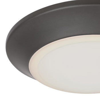 6-Inch Makira 11W Dimmable LED Flush, Black-Bronze Finish