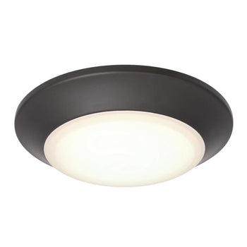 6-Inch Makira 11W Dimmable LED Flush, Black-Bronze Finish