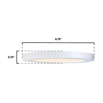 9 inch, 18 Watt Dimmable LED Indoor/Outdoor Flush Mount Ceiling Fixture