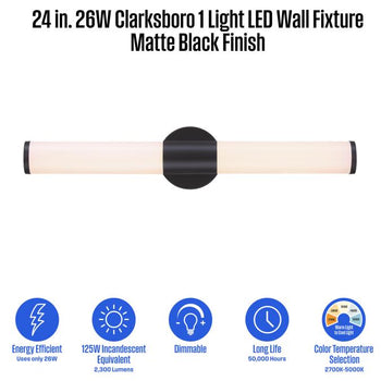 Clarksboro One-Light, 26-Watt LED Indoor Wall Fixture