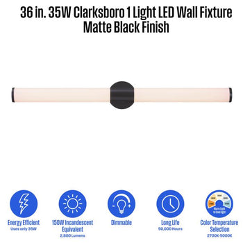 Clarksboro One-Light, 35-Watt LED Indoor Wall Fixture