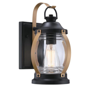Canyon 8 Inch, One-Light Outdoor Matte Black Wall Fixture