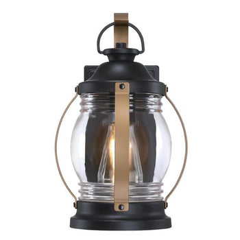 Canyon 8 Inch, One-Light Outdoor Matte Black Wall Fixture