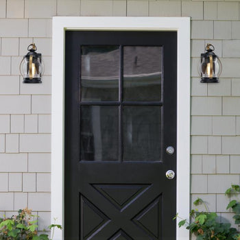 Canyon 8 Inch, One-Light Outdoor Matte Black Wall Fixture