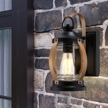 Canyon 8 Inch, One-Light Outdoor Matte Black Wall Fixture