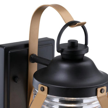 Canyon 8 Inch, One-Light Outdoor Matte Black Wall Fixture