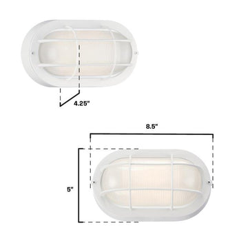 9 Inch, 6-Watt Dimmable LED Outdoor Wall Fixture