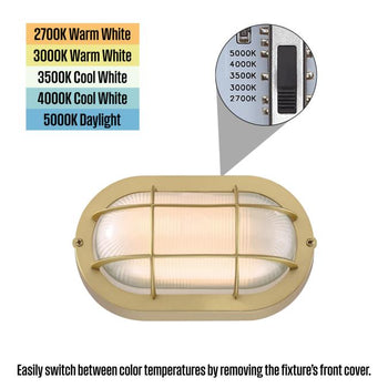 9 Inch, 6-Watt Dimmable LED Outdoor Wall Fixture