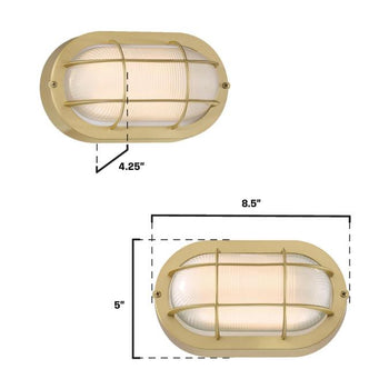 9 Inch, 6-Watt Dimmable LED Outdoor Wall Fixture