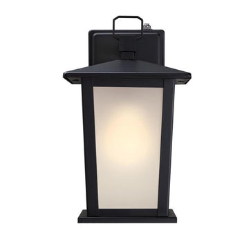 Bedingfield 7 Inch, One-Light Matte Black Outdoor Wall Fixture with Dusk to Dawn Sensor