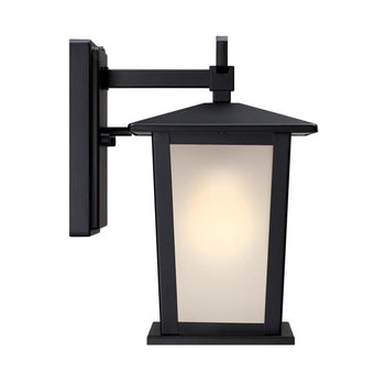 Bedingfield 7 Inch, One-Light Matte Black Outdoor Wall Fixture with Dusk to Dawn Sensor