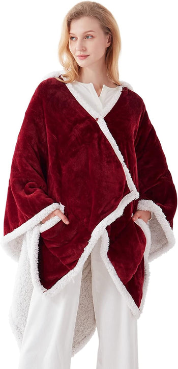 Wearable Heated Hoodie Blanket 60
