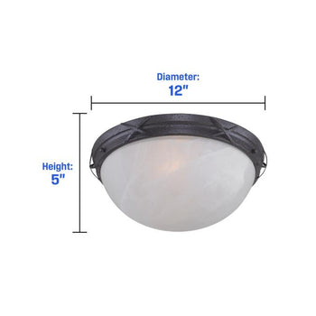 Claremont Two-Light Outdoor Flush Fixture