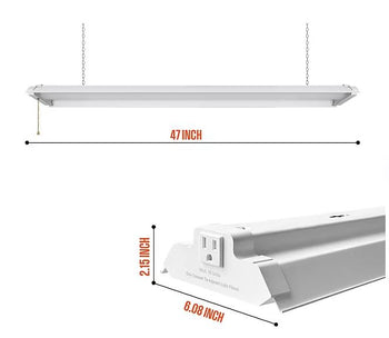 6000 Lumen LED Shop Light with Frosted Lens