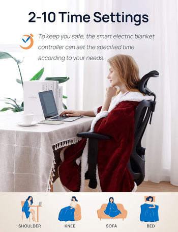 Wearable Heated Hoodie Blanket 60