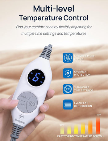 Electric Heated Throw with Foot Pocket 50