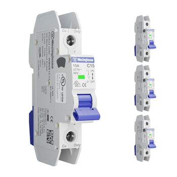 15A 1 Pole Miniature Circuit Breaker C Curve (Pack of 3)