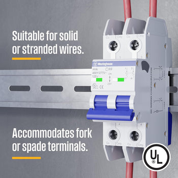 1A 2 Pole Miniature Circuit Breaker C Curve